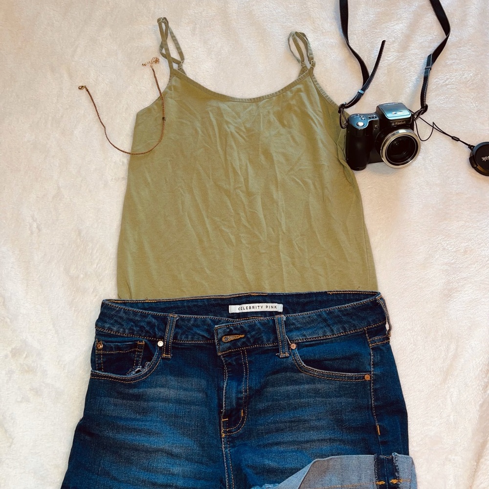 Green tank top